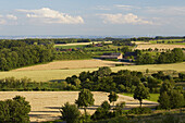 Blick vom einstigen Burgberg in Stromberg - Stadt Oelde nach Südosten , Münsterland , Nordrhein-Westfalen , Deutschland , Europa