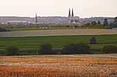 Sunset , St. Ludgerus' Cathedral (St. Ludgerusdom) , Billerbeck , Baumberge , Muensterland , North Rhine-Westphalia , Germany , Europe