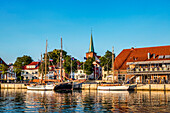 Marina with traditional sailing boats, Neustadt, Baltic Coast, Schleswig-Holstein, Germany