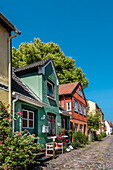 Old town houses, Eckernfoerde, Baltic Coast, Rendsburg-Eckernfoerde, Schleswig-Holstein, Germany
