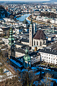 Blick auf Salzburg von der Festung Hohensalzburg, Salzburg, Österreich