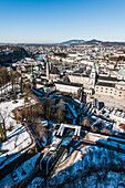 view to Salzburg from Hohensalzburg castle, Salzburg, Austria, Europe
