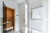 Sauna in a house in Heiligenhafen, Schleswig-Holstein, Baltic Sea, North Germany, Germany, with property release