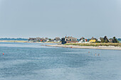 view to houses at the Steinwarder peninsula in Heiligenhafen, Schleswig-Holstein, Baltic Sea, North Germany, Germany