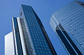 Deutsche Bank Hochhäuser im Bankenviertel, Frankfurt am Main, Hessen, Deutschland, Europa