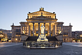 Schiller Statue, with concert hall, Gendarmenmarkt, Berlin, Germany