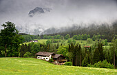 Landschaft bei Ramsau, Berchtesgadener Land, Oberbayern, Bayern, Deutschland