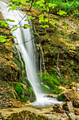 Waterfall, Weissbachklamm, Chiemgau Alps, Chiemgau, Upper Bavaria, Bavaria, Germany