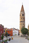 Campanile of Caorle, Campanile del Duomo, chruch tower, Caorle, Region Veneto, Adriatic, Italy, Europe