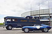 Jaguar Racing Transporter, Jaguar Team, C Type, D Type, Exhibition Halls, Mille Miglia, 1000 Miglia, Oldtimer, motor race, rallye, Brescia, Lombardy, Italy