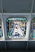 Bridge viewed through ferry boat window, C1