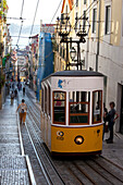 Portugal, Lisbon, Bairro alto district, funicular Da Bica