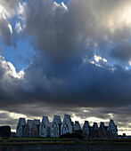 Europe,France, écoquartier Grand Large Dunkerque seen from a distance. Cloudy sky(architecte Nicolas Michelin)