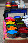 colour Powder in Pisac market  Peru,South America