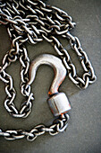 Close up of chain with hook