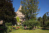 Stift Obernkirchen, Schaumburger Land, Gartenanlage südlich vom Stiftsgebäude, Niedersachsen, Norddeutschland, Deutschland