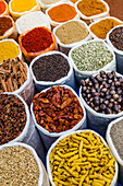 Spice shop at the Wednesday Flea Market in Anjuna, Goa, India, asia