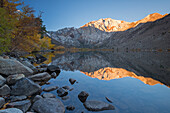 Fall colours around Convict Lake in the Eastern Sierra Mountains, California, United States of America, North America