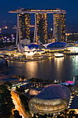 Marina Bay at night, Singapore, Southeast Asia, Asia