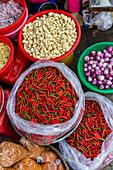 Colorful fresh produce at the local market in Chau Doc, Mekong River Delta, Vietnam, Indochina, Southeast Asia, Asia
