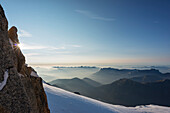 Col du Midi on Mont Blanc, Chamonix, Rhone Alps, Haute Savoie, France, Europe