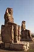 The ancient Colossi of Memnon near Luxor, Thebes, UNESCO World Heritage Site, Egypt, North Africa, Africa
