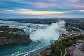 View of Horseshoe Falls, Niagara Falls, Niagara, border of New York State, and Ontario, Canada, North America