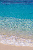 The crystal clear water of the Indian Ocean on an island in the Maldives, Indian Ocean, Asia