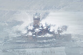 Cochem Castle and the Mosel River in winter, Cochem, Rheinland-Pfalz (Rhineland-Palatinate), Germany, Europe
