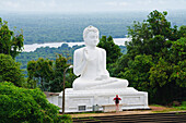 The Great seated Buddha at Mihintale, Sri Lanka, Asia