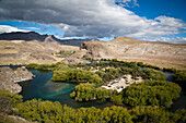 View over the Limay River in the lake district, Patagonia, Argentina, South America