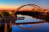 Cumberland River and Gateway Bridge, Nashville, Tennessee, United States of America, North America
