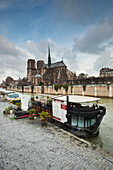 Notre Dame de Paris cathedral and the River Seine, Paris, France, Europe