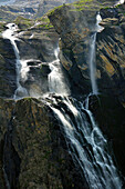 Waterfalls at the Cirque de Gavarnie, Pyrenees National Park, Hautes-Pyrenees, France, Europe