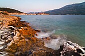 Korcula Town at sunrise, Korcula Island, Dalmatian Coast, Adriatic, Croatia, Europe