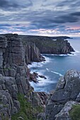 Magnificent granite cliffs from Pordenack Point, Land's End, Cornwall, England, United Kingdom, Europe