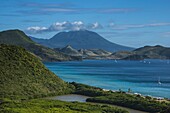 View over the South Peninsula on St. Kitts, St. Kitts and Nevis, Leeward Islands, West Indies, Caribbean, Central America
