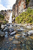 Taranaki Falls, River Valley, Tongariro National Park, UNESCO World Heritage Site, North Island, New Zealand, Pacific