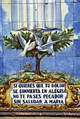 Ceramic tiles of religious theme, Ceuta, Spanish North Africa, Africa