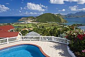 New luxury housing overlooking Frigate Bay on southeast peninsula, St. Kitts, Leeward Islands, West Indies, Caribbean, Central America