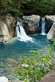 Waterfall on the Colorado River, Hacienda Guachipelin, near Rincon de la Vieja National Park, Guanacaste, Costa Rica, Central America