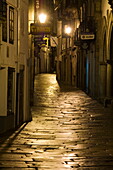 Night scene, Santiago de Compostela, Galicia, Spain, Europe