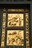 Ghiberti's door, the gates of paradise, east door of the Battistero (Baptistry), Florence (Firenze), Tuscany, Italy, Europe