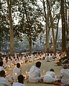 'Nuns at prayer at the Bayon, Angkor Thom, Angkor, UNESCO World Heritage Site, Cambodia, Indochina, Southeast Asia, Asia'10;'