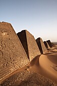 The pyramids of Meroe, Sudan's most popular tourist attraction, Bagrawiyah, Sudan, Africa
