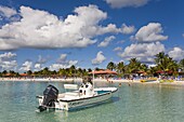 Speed boat on Princess Cays, Eleuthera Island, Bahamas, West Indies, Central America
