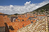 Red tiled roofs, Dubrovnik, Dalmatia, Croatia, Europe