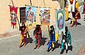 Medieval parade of Giostra del Saracino, Arezzo, Tuscany, Italy, Europe