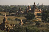 View from the Shwesandaw Paya of the extensive site of Bagan (Pagan) archaeological zone, Myanmar (Burma), Asia