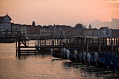 Gondolas at St. Mark's (San Marco), Venice, Veneto, Italy, Europe
